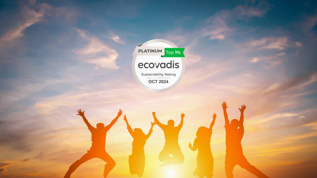 Platinum Top 1% Ecovadis Sustainability Rating. OCT 2024.