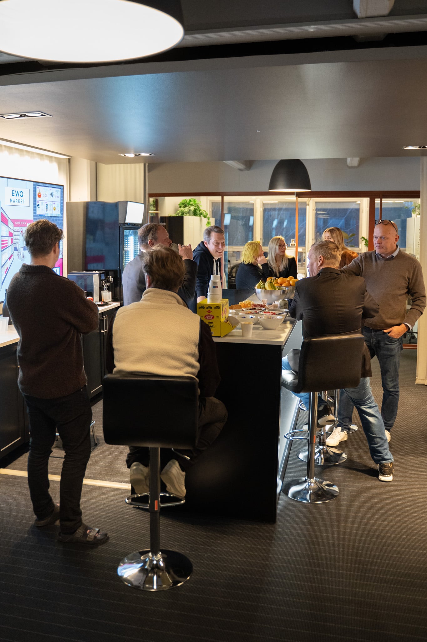 Mingling at the SuperQueue Launch Party