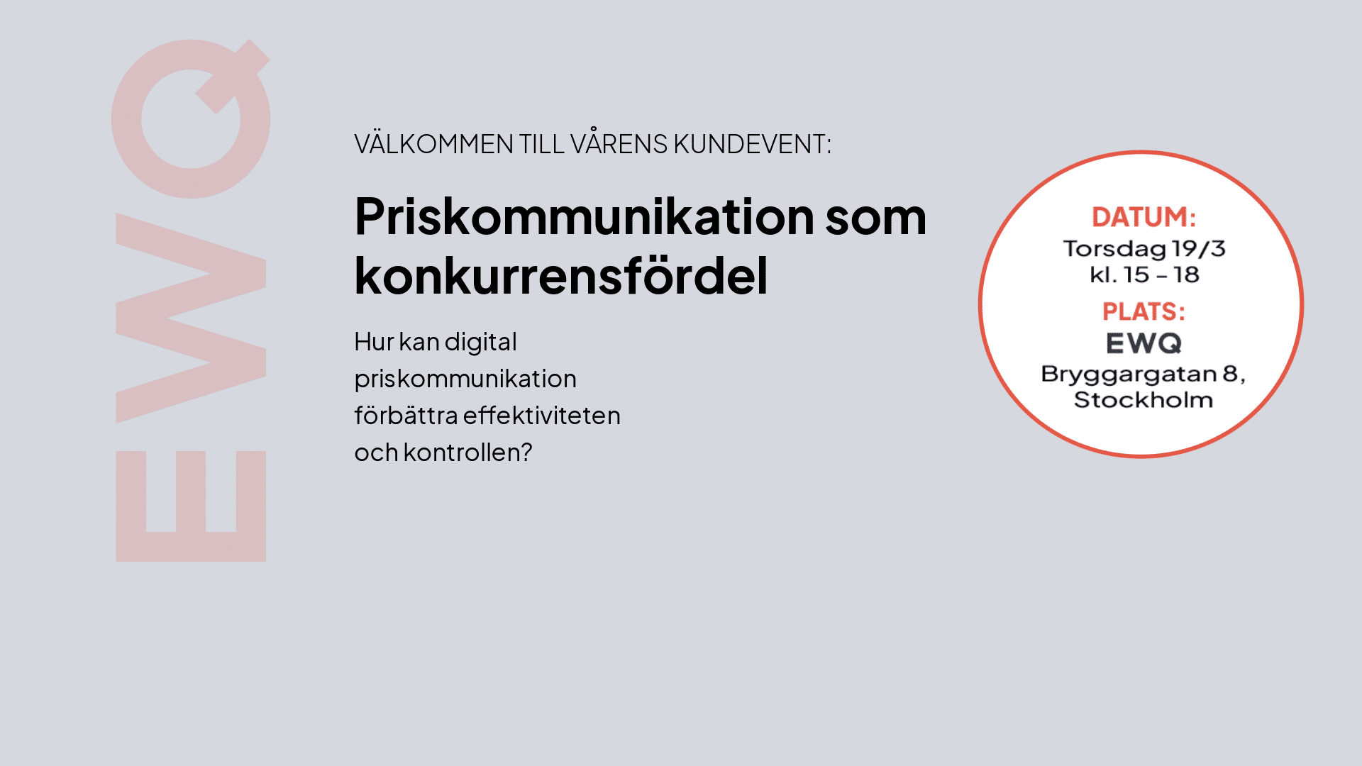 Vårens frsta kundevent i Stockholm